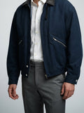 Men's Autumn Bomber Jacket with Chest Flap Pockets