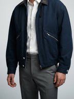 Men's Autumn Bomber Jacket with Chest Flap Pockets