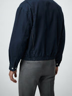 Men's Autumn Bomber Jacket with Chest Flap Pockets