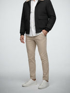 Men's Autumn Bomber Jacket with Fleece Collar