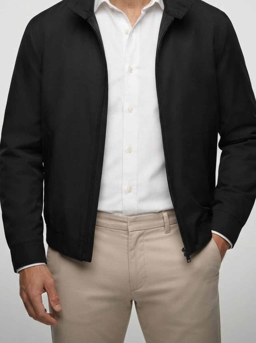 Men's Autumn Bomber Jacket with Zip Front
