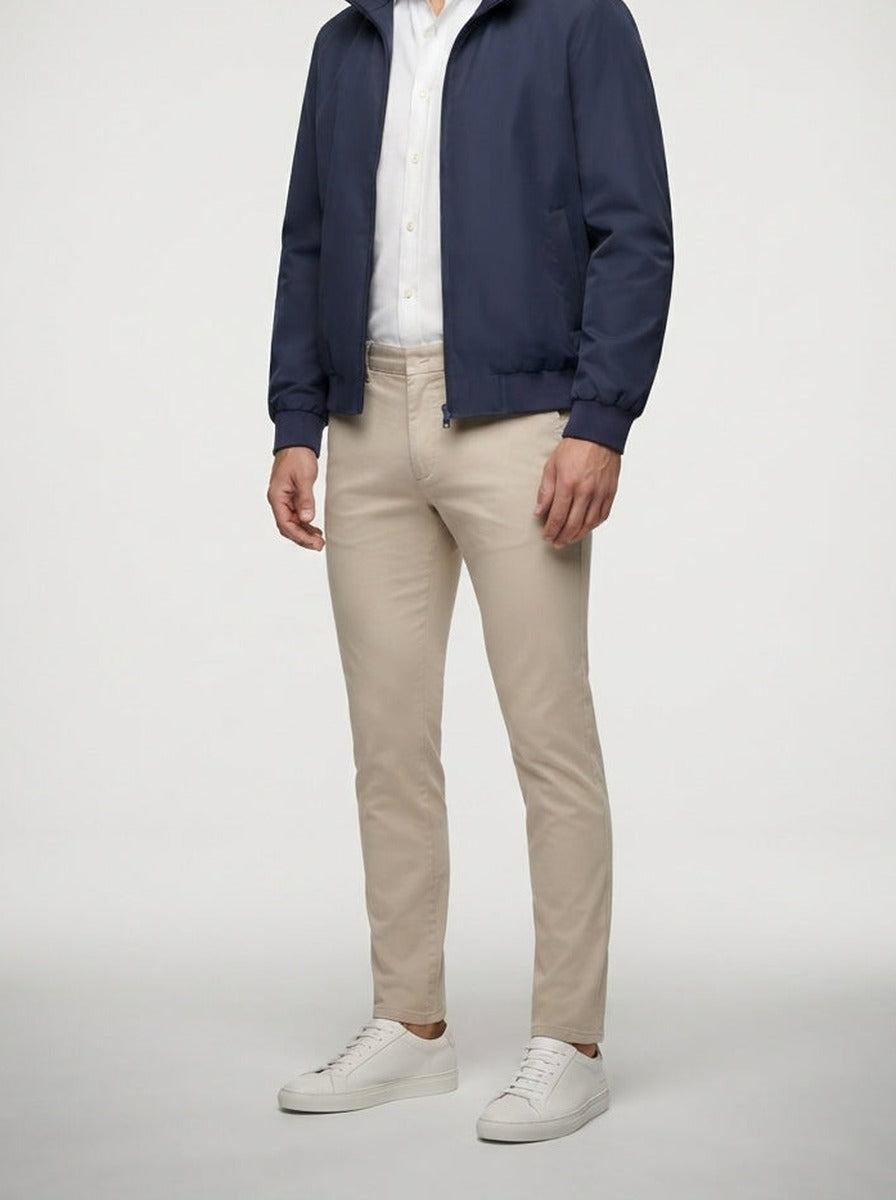 Men's Autumn Bomber Jacket with Zip Front