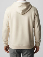 Men's Autumn Brushed Cotton Hoodie with Notch Neck and Kangaroo Pocket