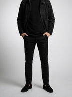 Men's Autumn Brushed Full Zip Jacket with Stand Collar