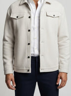 Men's Autumn Brushed Snap Front Overshirt