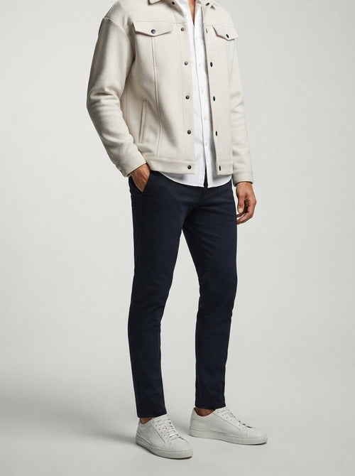 Men's Autumn Brushed Snap Front Overshirt