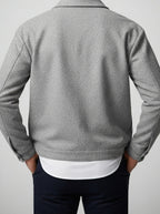 Men's Autumn Brushed Snap Front Overshirt