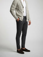 Men's Autumn Cable Knit Cardigan with Shawl Collar