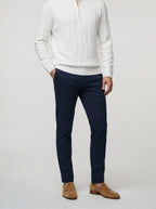 Men's Autumn Cable Knit Half Zip Jumper with Mock Collar