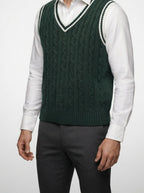 Men's Autumn Cable Knit Sleeveless Jumper Vest