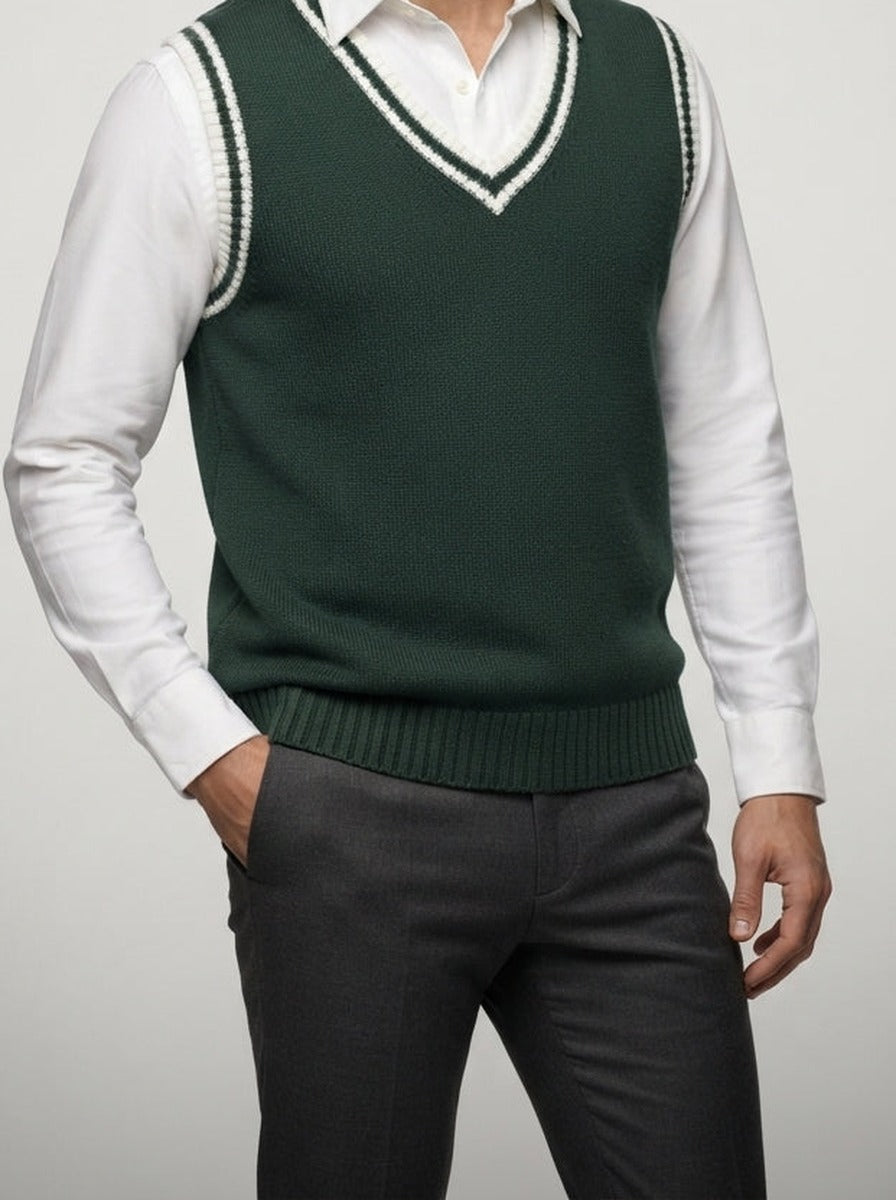 Men's Autumn Cable Knit Sleeveless Jumper Vest