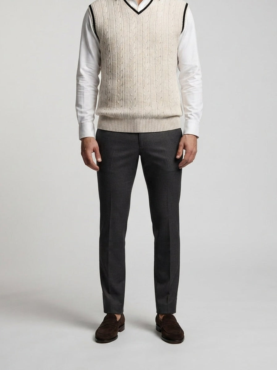 Men's Autumn Cable Knit Sleeveless Jumper Vest