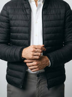 Men's Autumn Channel Quilted Zip-Up Puffer Jacket