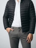 Men's Autumn Channel Quilted Zip-Up Puffer Jacket