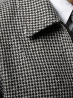 Men's Autumn Check Full Zip Jacket with Spread Collar