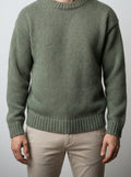 Men's Autumn Chunky Ribbed Knit Crew Neck Jumper