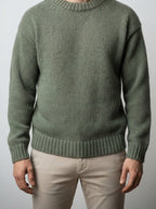 Men's Autumn Chunky Ribbed Knit Crew Neck Jumper