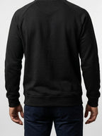 Men's Autumn Contrast Raglan Sweatshirt with Ribbed Crew Neck