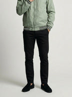 Men's Autumn Contrast Stripe Bomber Jacket