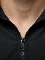 Men's Autumn Contrast Stripe Bomber Jacket
