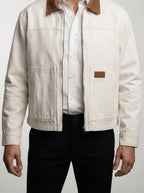 Men's Autumn Corduroy Collar Cotton Canvas Jacket