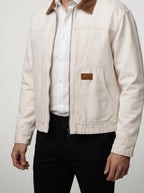 Men's Autumn Corduroy Collar Cotton Canvas Jacket