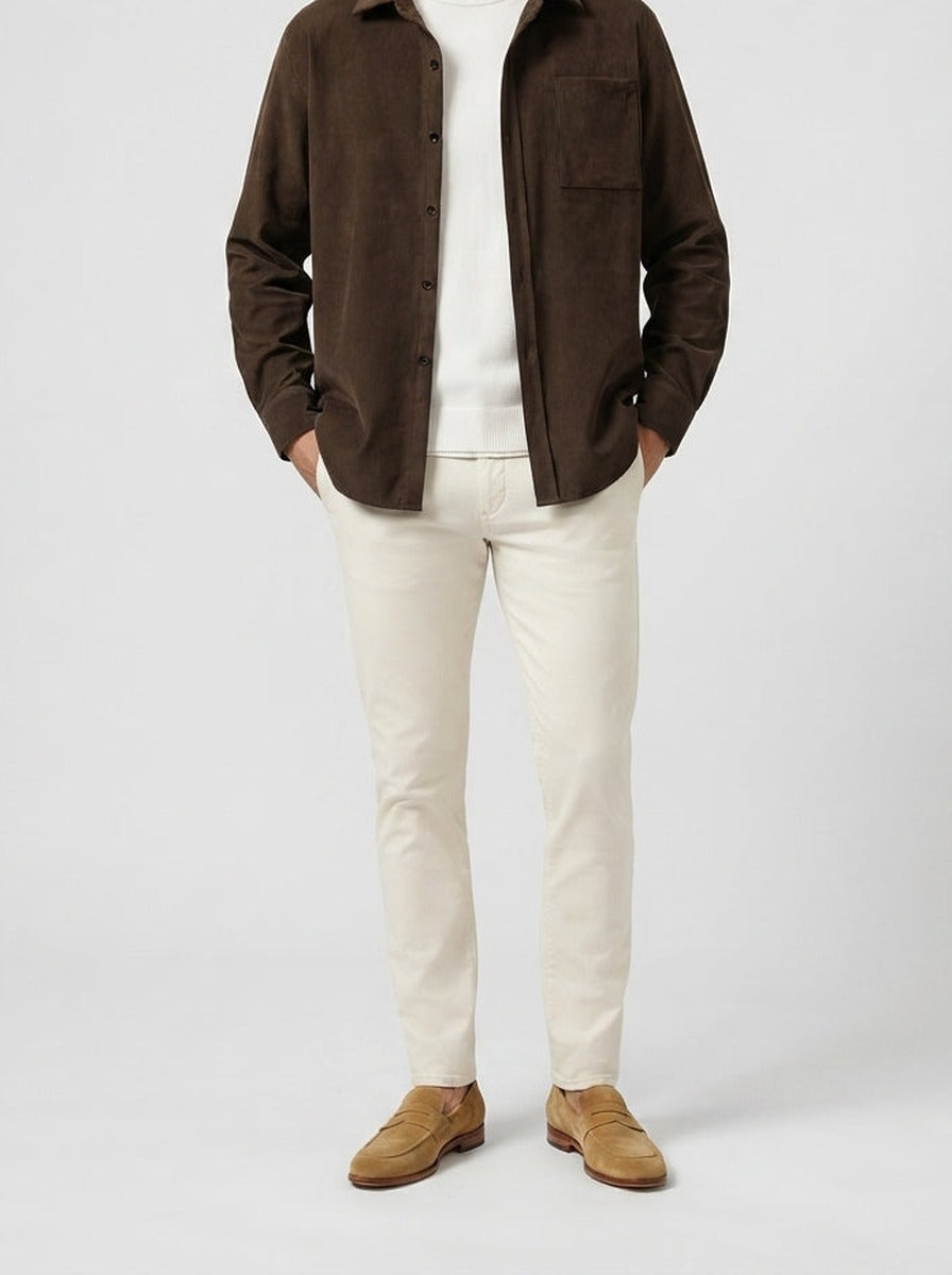 Men's Autumn Corduroy Long Sleeve Overshirt