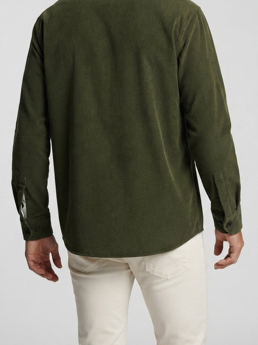 Men's Autumn Corduroy Long Sleeve Overshirt