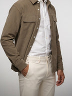 Men's Autumn Corduroy Overshirt with Point Collar