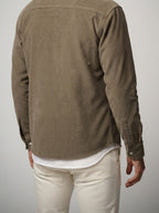 Men's Autumn Corduroy Overshirt with Point Collar