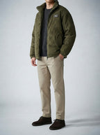 Men's Autumn Corduroy Padded Jacket with Stand Collar