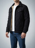 Men's Autumn Corduroy Trucker Jacket with Borg Lining