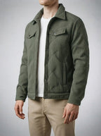 Men's Autumn Corduroy Trucker Jacket with Borg Lining