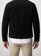 Men's Autumn Corduroy Trucker Jacket with Sherpa Collar