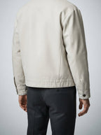 Men's Autumn Cotton Jacket with Contrast Collar