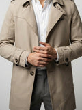 Men's Autumn Cotton Single Breasted Trench Coat
