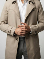Men's Autumn Cotton Single Breasted Trench Coat