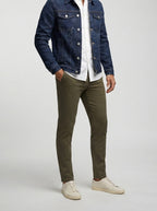 Men's Autumn Denim Trucker Jacket with Button Front