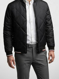 Men's Autumn Diamond Quilted Bomber Jacket