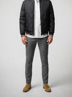 Men's Autumn Diamond Quilted Bomber Jacket