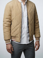 Men's Autumn Diamond Quilted Bomber Jacket