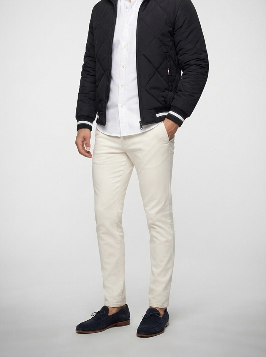 Men's Autumn Diamond Quilted Full Zip Jacket
