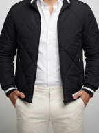 Men's Autumn Diamond Quilted Full Zip Jacket