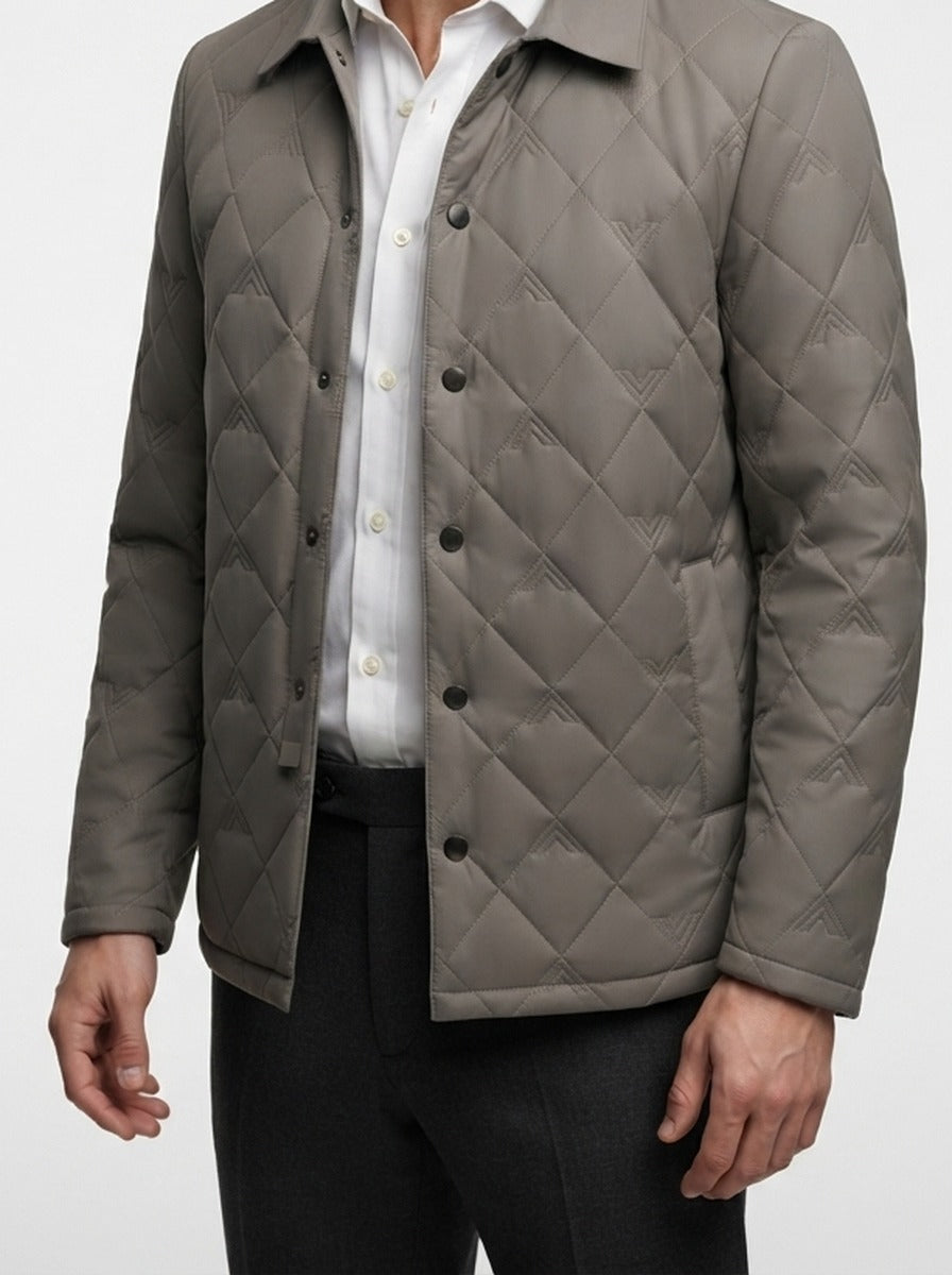 Men's Autumn Diamond Quilted Overshirt