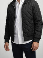 Men's Autumn Diamond Quilted Zip-Up Jacket