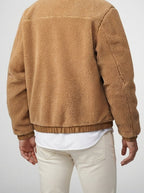Men's Autumn Fleece Jacket with Funnel Neck