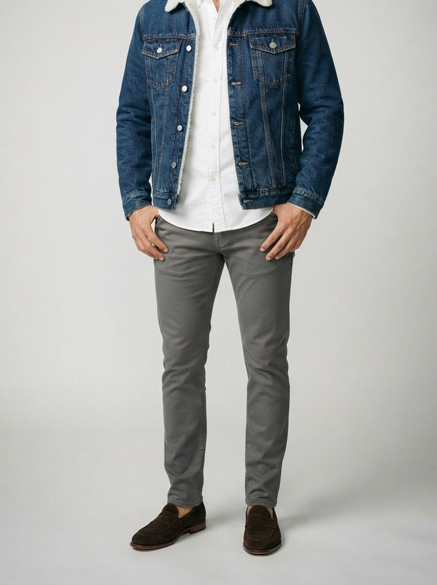 Men's Autumn Fleece Lined Denim Jacket