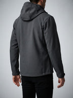 Men's Autumn Fleece Lined Softshell Jacket with Hood