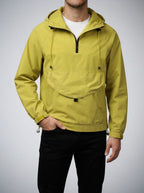 Men's Autumn Half Zip Anorak Jacket with Pouch Pocket