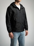 Men's Autumn Half Zip Anorak Jacket with Pouch Pocket